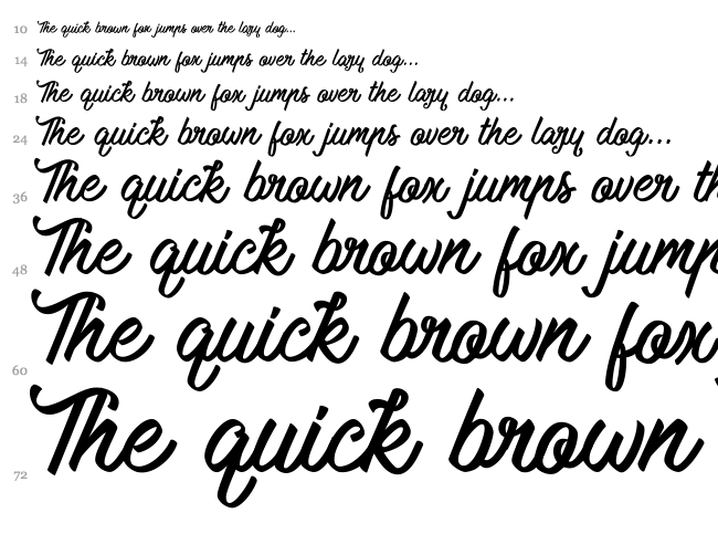 Mauritian Vibration font waterfall